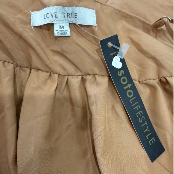 NWT Love Tree Terracotta Eyelet Mini Dress Adjustable Straps M Boho Girlhood - Picture 6 of 13